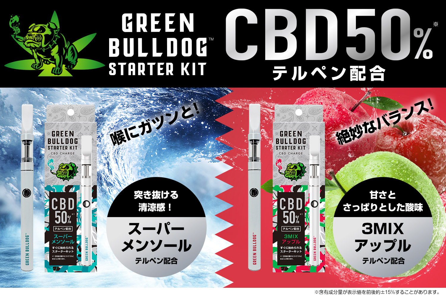 グリーンブルドッグスターターキットCBDフルスペクトラム60%